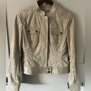 Ann Taylor Metallic Moto Jacket Sz 8